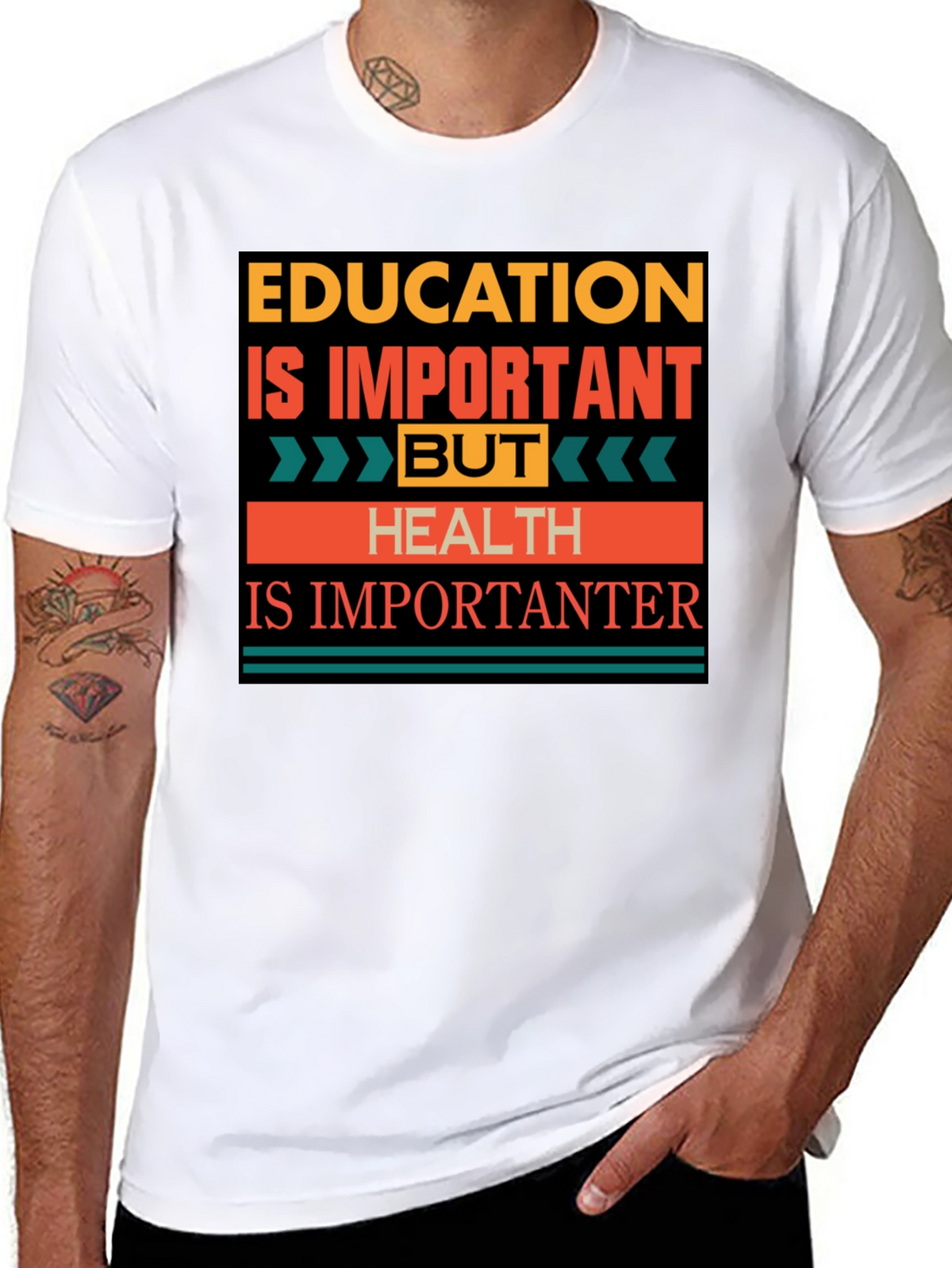 Education vs. Health T-Shirt: Importantanter
