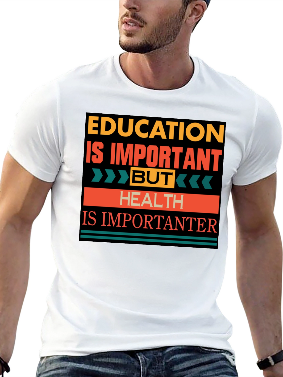 Education vs. Health T-Shirt: Importantanter