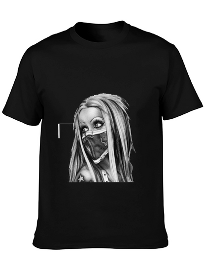 Edgy Graphic Tee - Tattoo Art Style