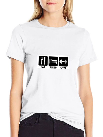 Eat Sleep Gym Black Graphic Tee