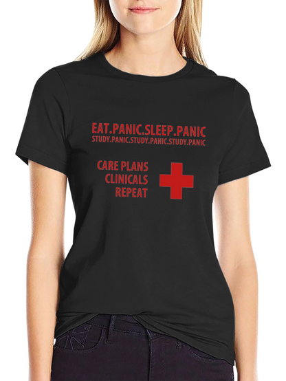 Nurse Life T-Shirt - Eat Panic Sleep Repeat
