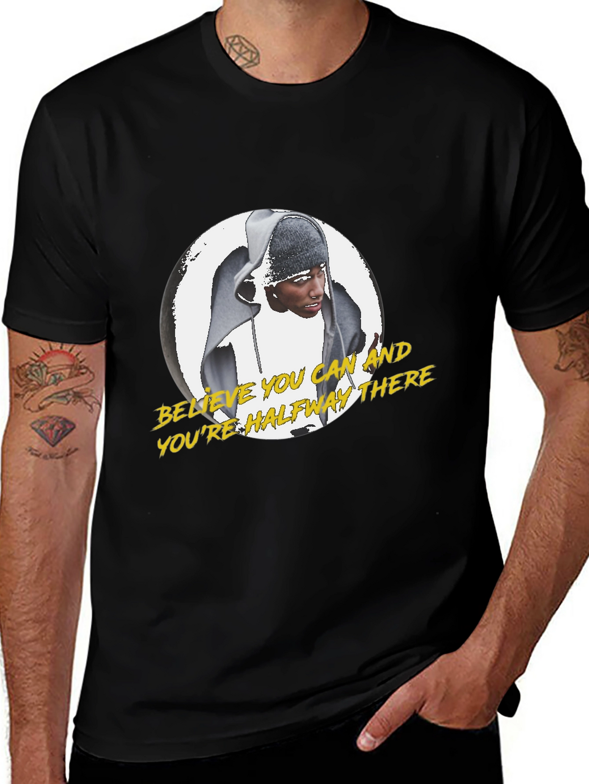 Believe You Can Motivational Black T-Shirt