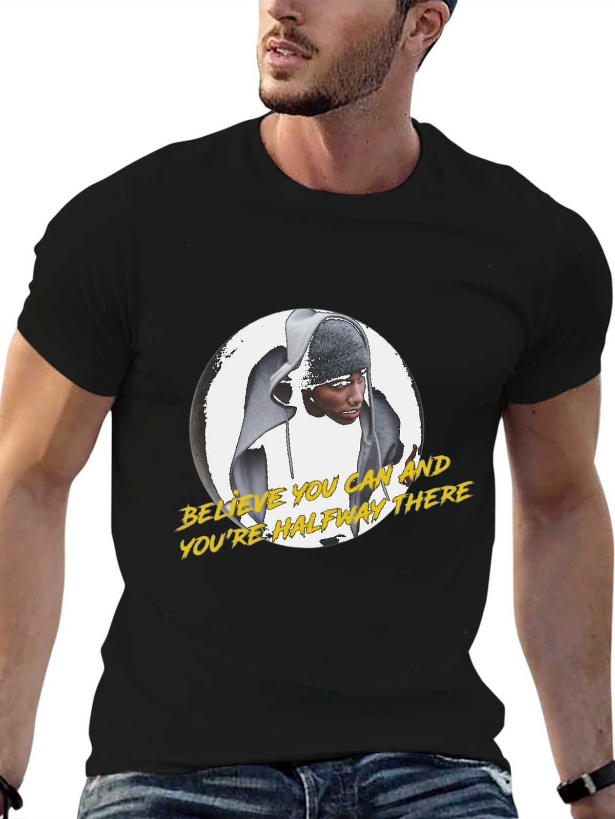 Believe You Can Motivational Black T-Shirt