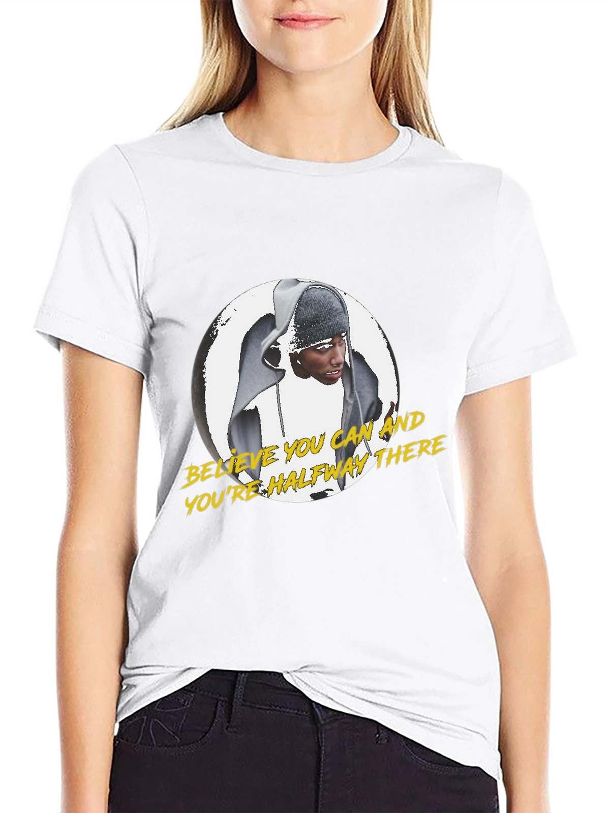 Believe You Can Motivational Black T-Shirt