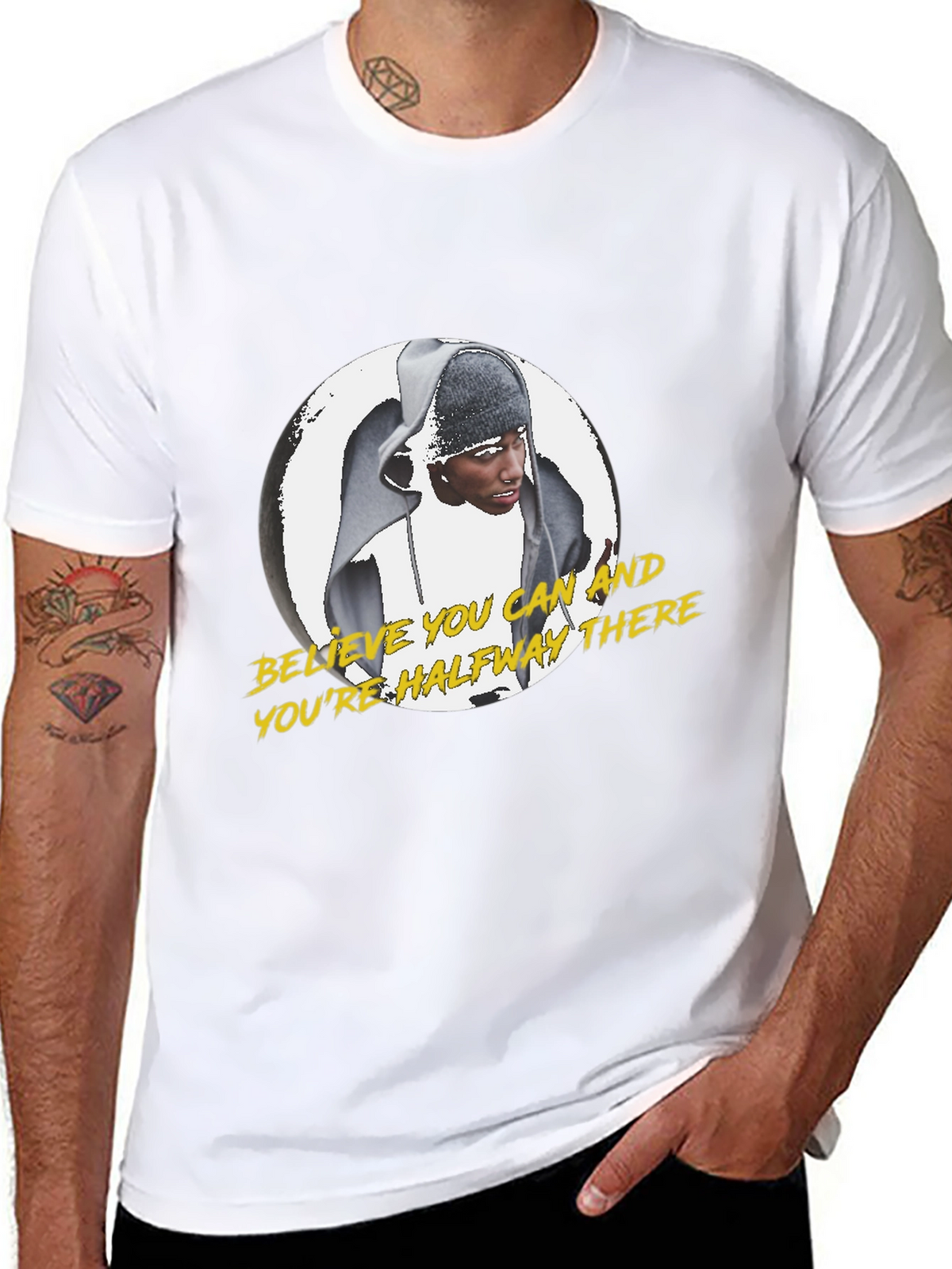 Believe You Can Motivational Black T-Shirt