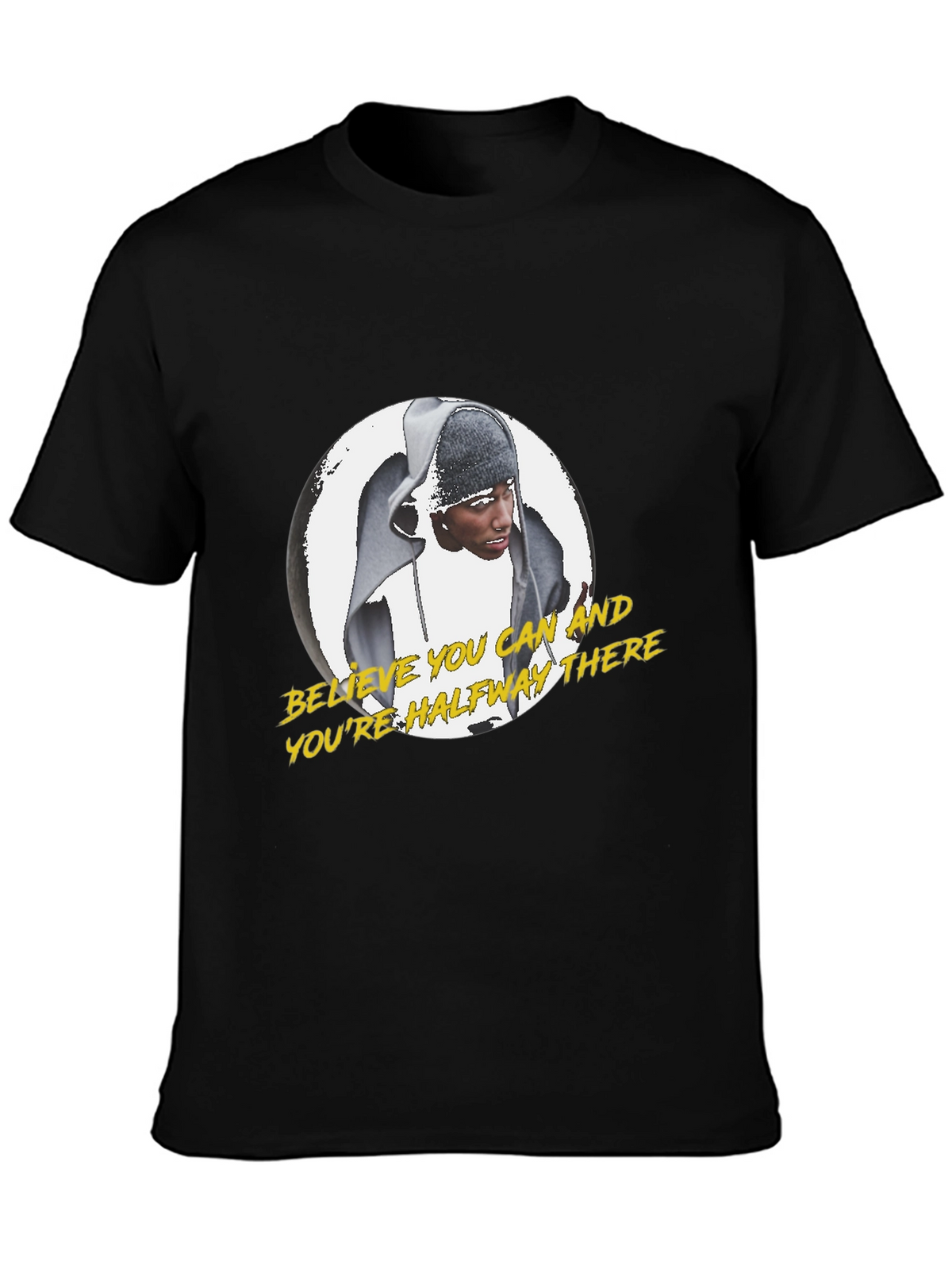 Believe You Can Motivational Black T-Shirt