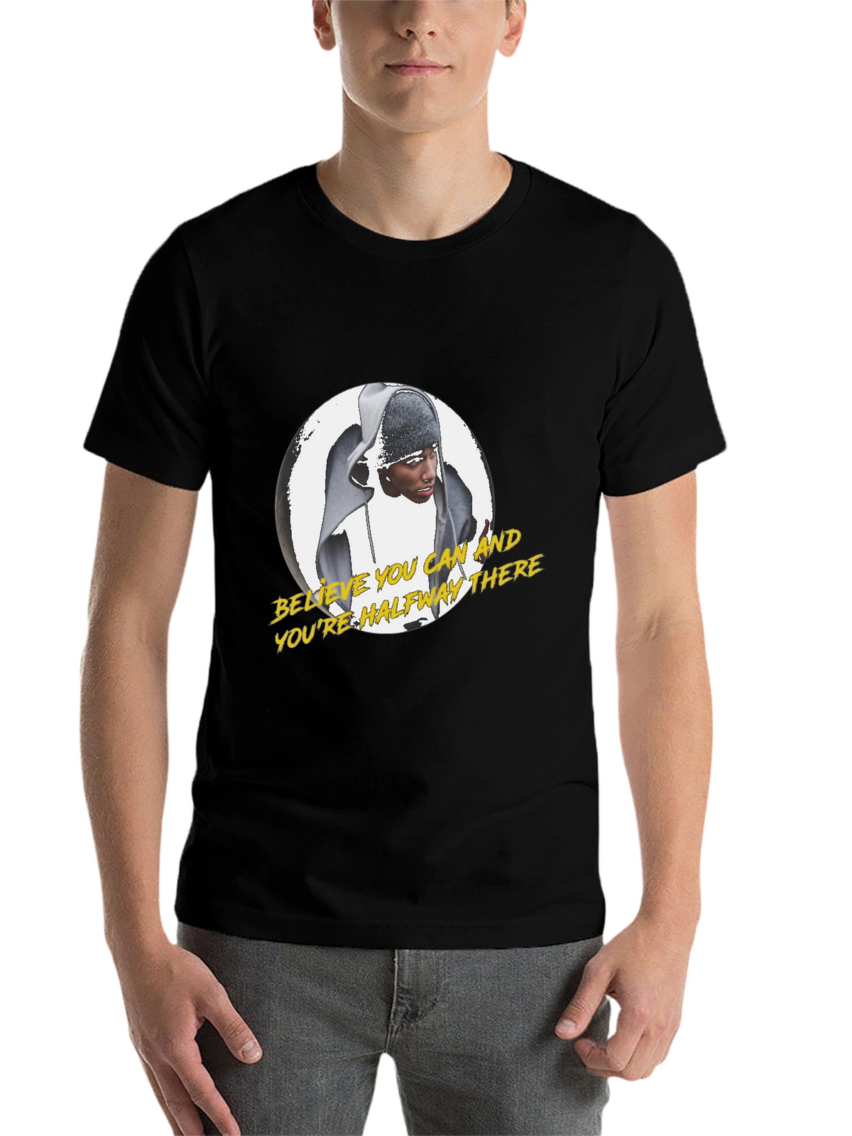 Believe You Can Motivational Black T-Shirt
