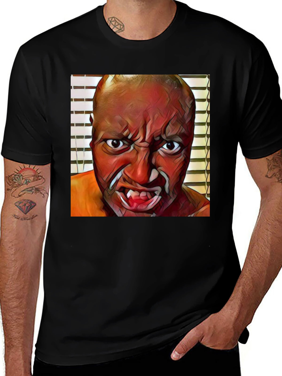 Scary Face Graphic T-Shirt
