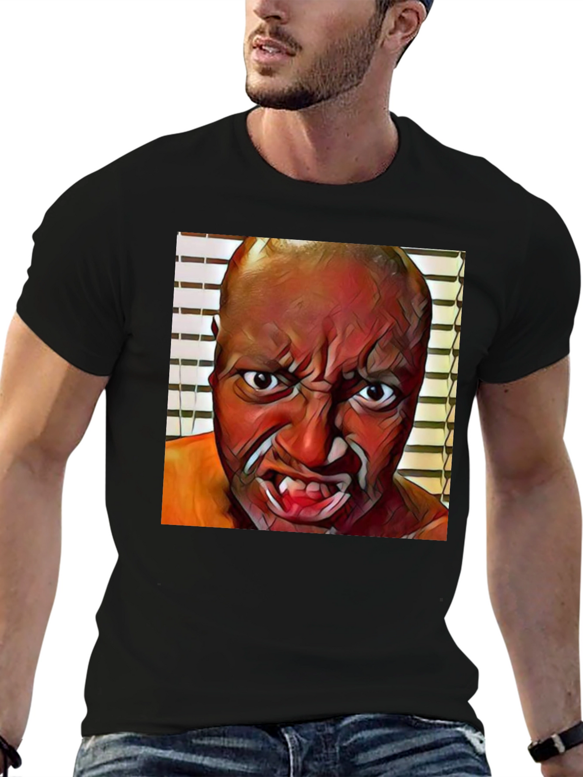 Scary Face Graphic T-Shirt