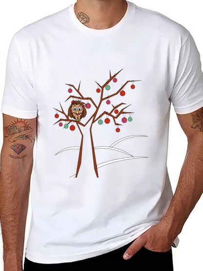 Owl in Tree Graphic Tee - Holiday Fun!
