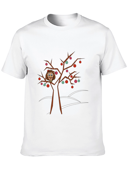 Owl in Tree Graphic Tee - Holiday Fun!