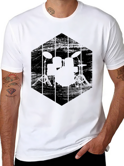 Black Drum Kit Graphic Tee