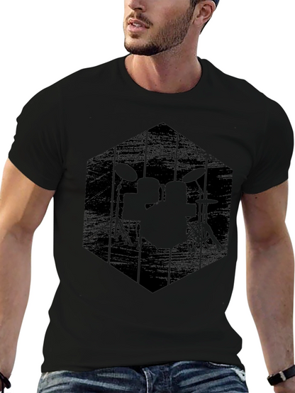 Black Drum Kit Graphic Tee