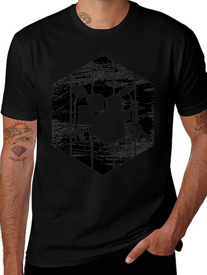 Black Drum Kit Graphic Tee