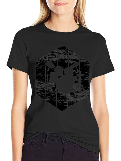 Black Drum Kit Graphic Tee