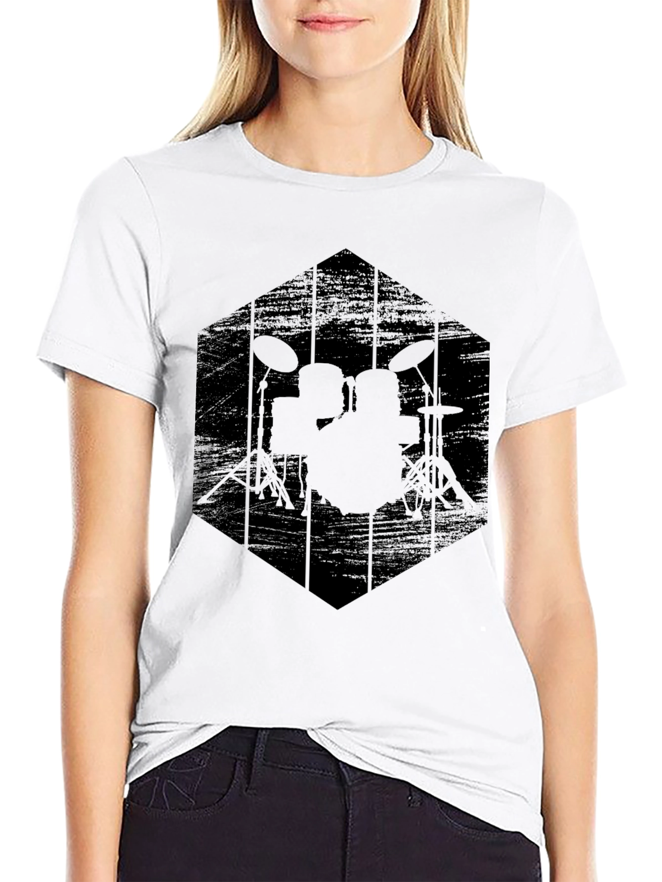 Black Drum Kit Graphic Tee