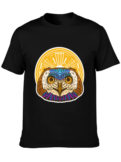 Owl Graphic T-Shirt - Unique Artistic Design