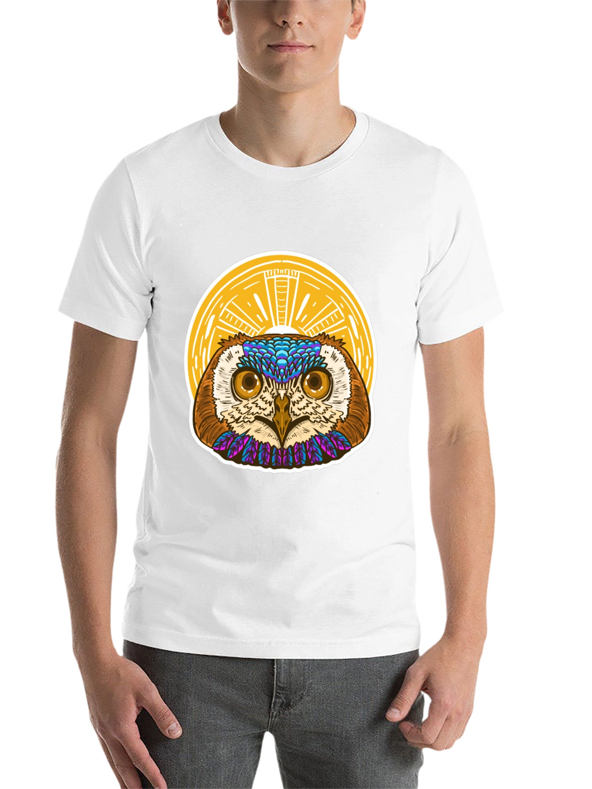Owl Graphic T-Shirt - Unique Artistic Design