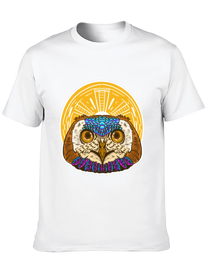 Owl Graphic T-Shirt - Unique Artistic Design