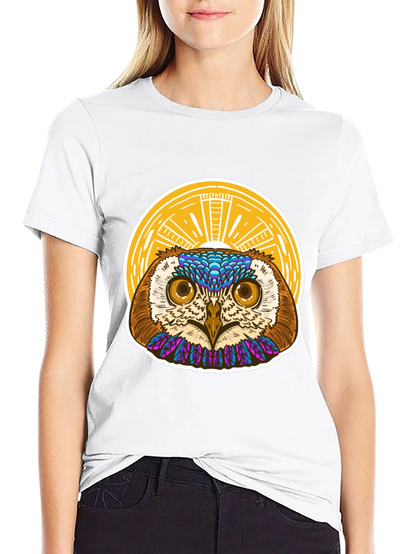 Owl Graphic T-Shirt - Unique Artistic Design