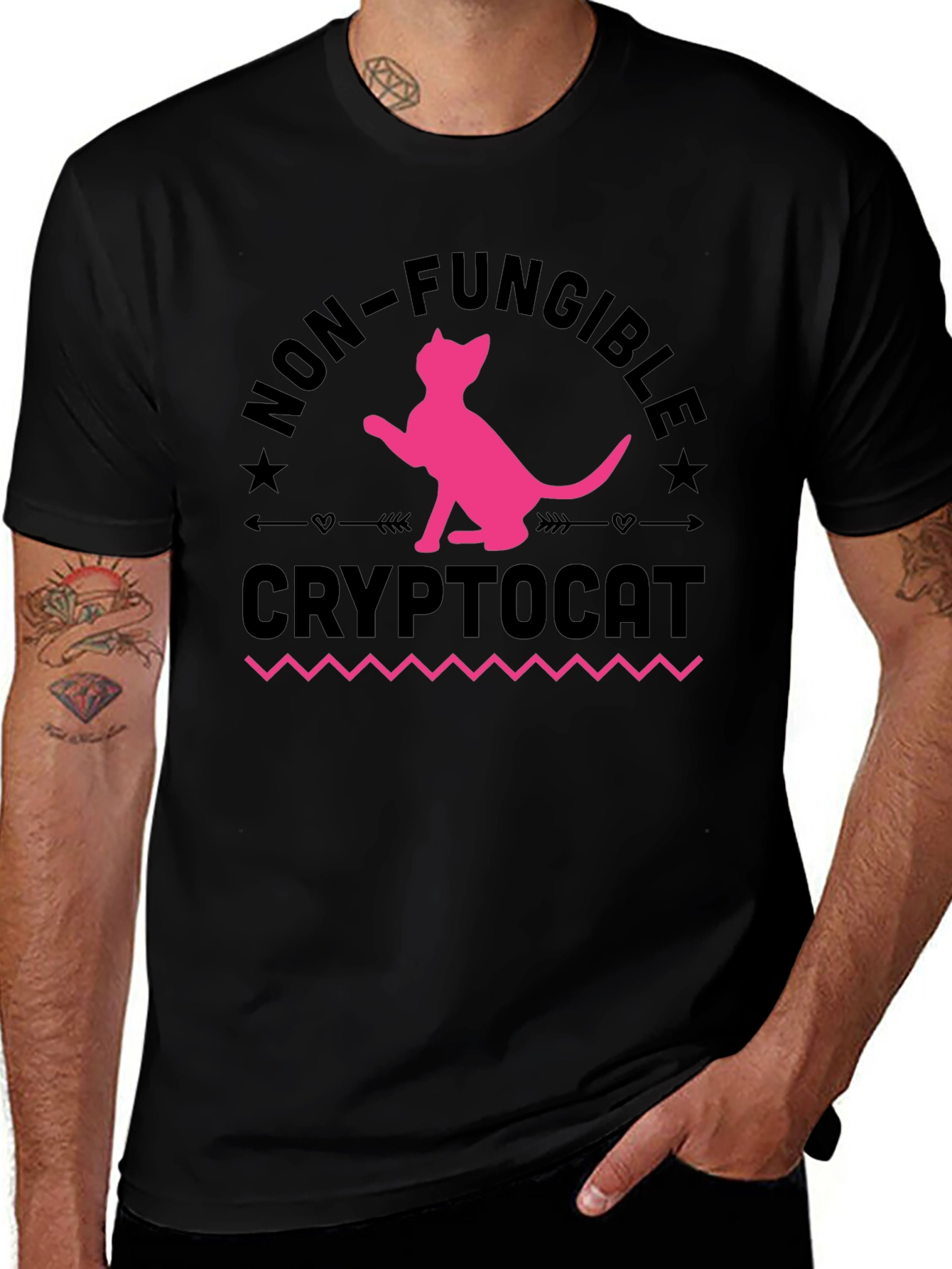 CryptoCat NFT T-Shirt - Non-Fungible Cat Design