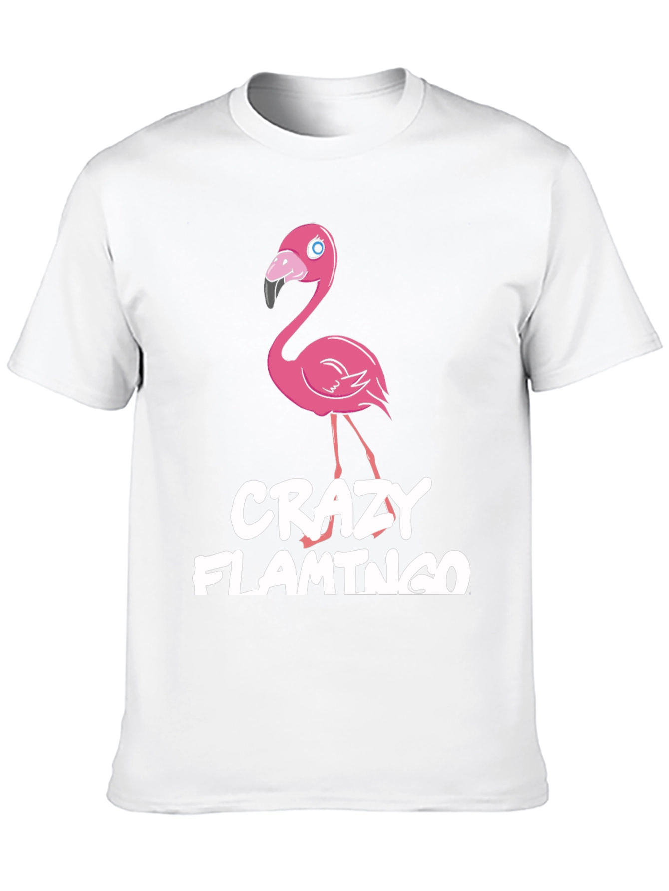 Crazy Flamingo Graphic Tee - Fun Novelty T-Shirt