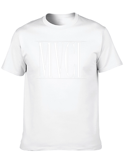 MVCI Roman Numeral Graphic Tee - Elegant Black T-Shirt
