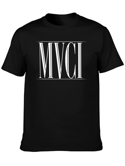MVCI Roman Numeral Graphic Tee - Elegant Black T-Shirt
