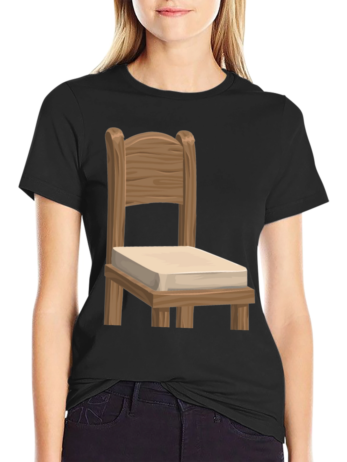 Novelty Chair Graphic Tee - Unique Design Soft Fabric