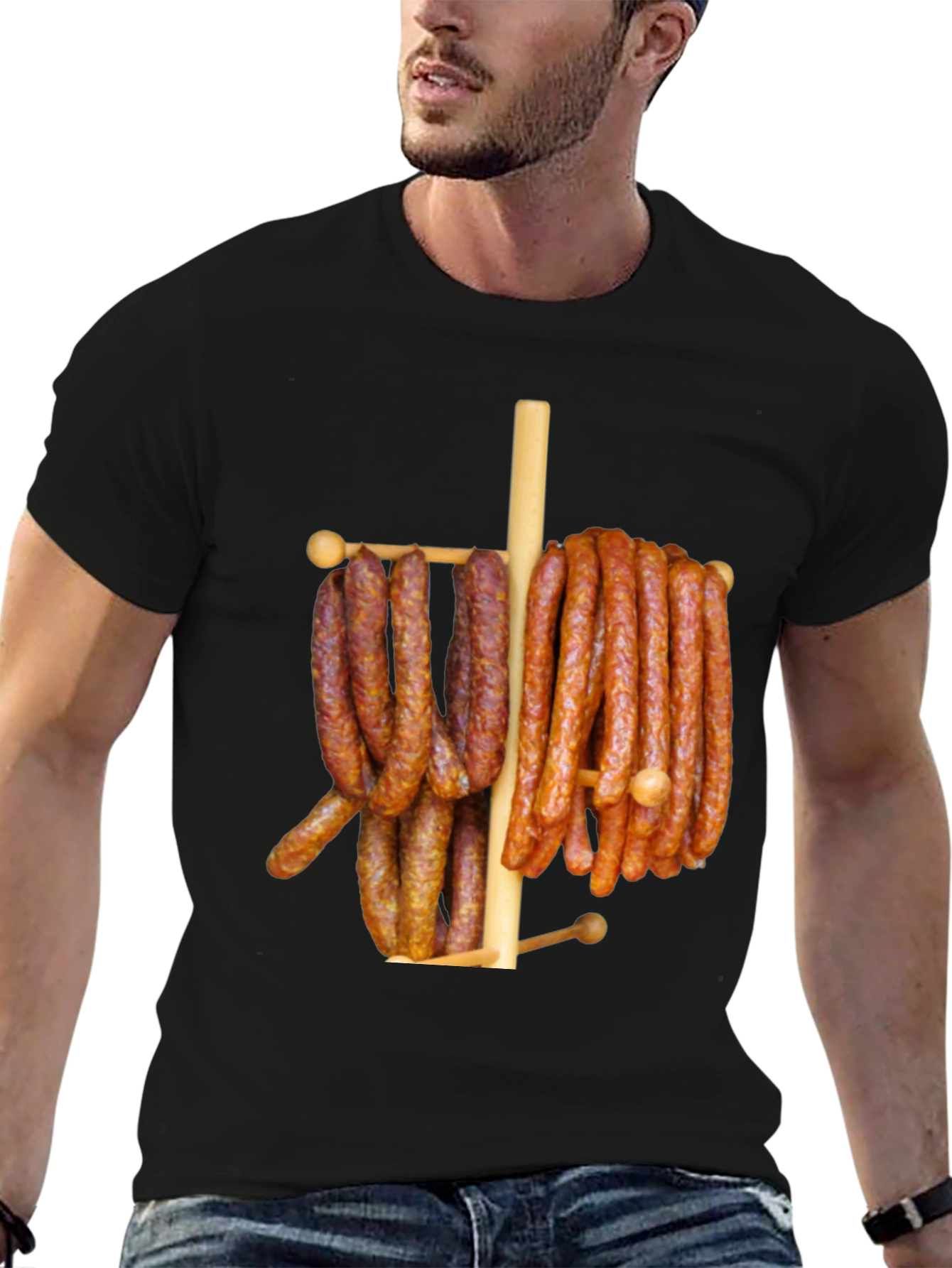 Funny Sausage Meat Lover Graphic T-Shirt
