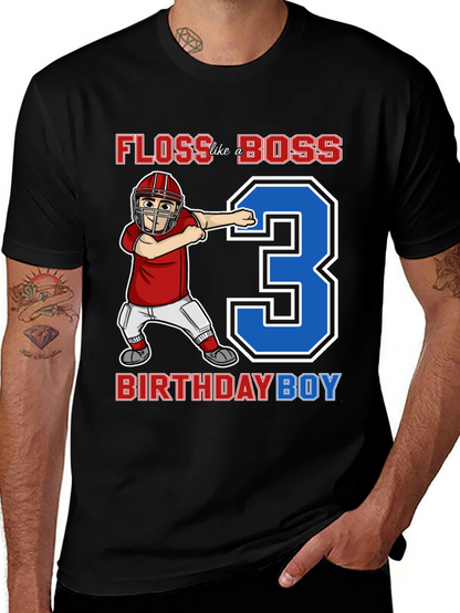 Floss Like a Boss 3rd Birthday Boy T-Shirt