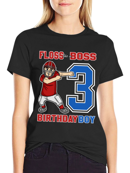 Floss Like a Boss 3rd Birthday Boy T-Shirt