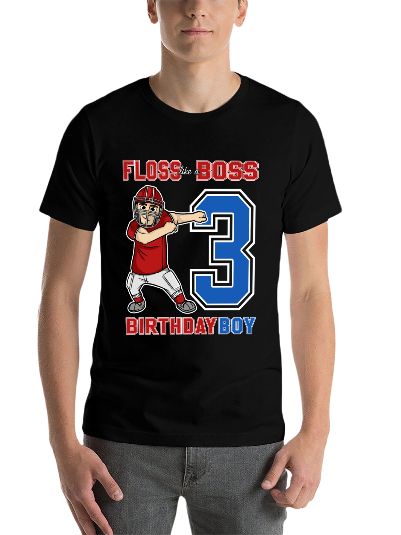 Floss Like a Boss 3rd Birthday Boy T-Shirt