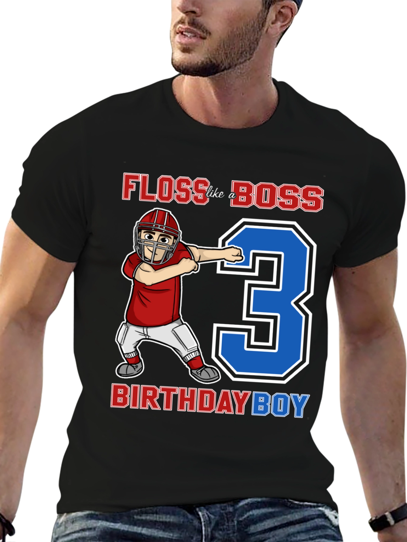 Floss Like a Boss 3rd Birthday Boy T-Shirt