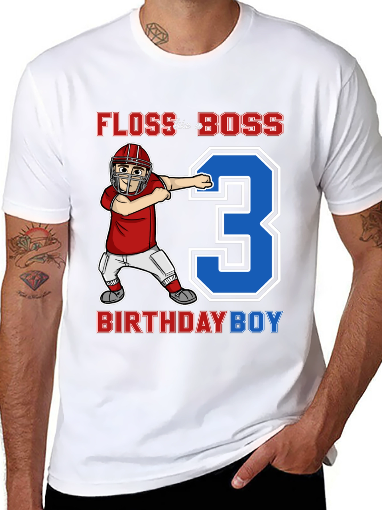 Floss Like a Boss 3rd Birthday Boy T-Shirt