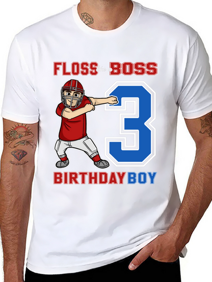 Floss Like a Boss 3rd Birthday Boy T-Shirt