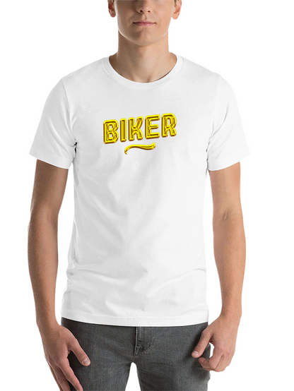 Biker Graphic T-Shirt - Black Cotton Blend