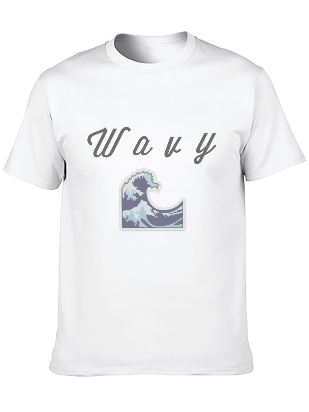 Wavy Graphic Tee - Cool Ocean Wave Design