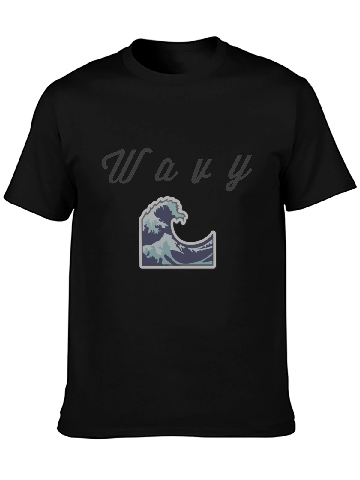 Wavy Graphic Tee - Cool Ocean Wave Design
