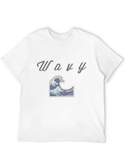Wavy Graphic Tee - Cool Ocean Wave Design
