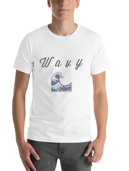 Wavy Graphic Tee - Cool Ocean Wave Design