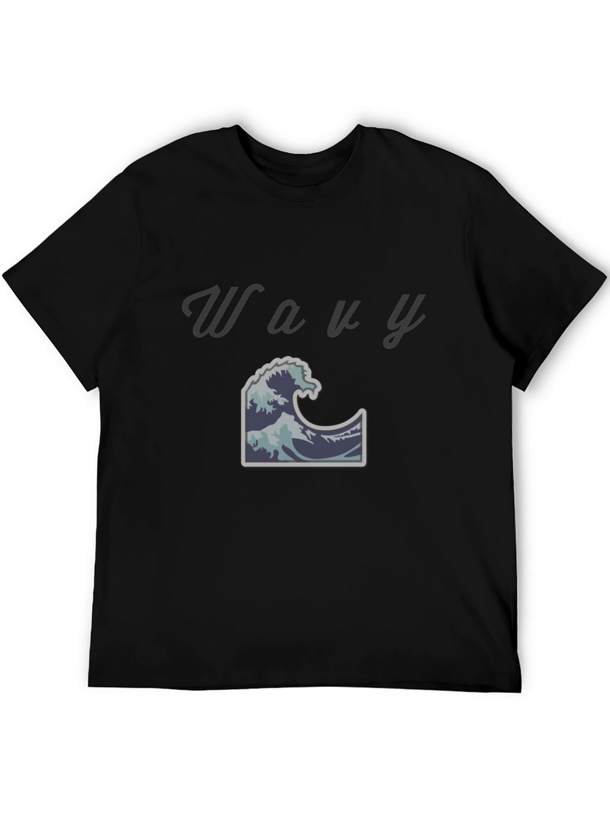 Wavy Graphic Tee - Cool Ocean Wave Design