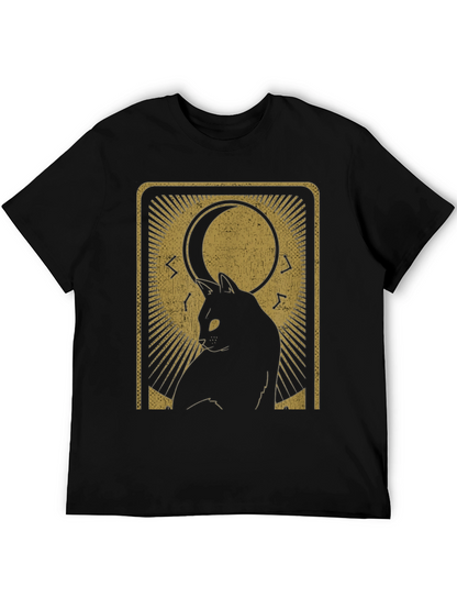 Mystic Cat Tarot Card Graphic T-Shirt