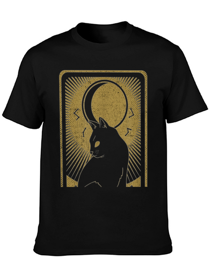 Mystic Cat Tarot Card Graphic T-Shirt