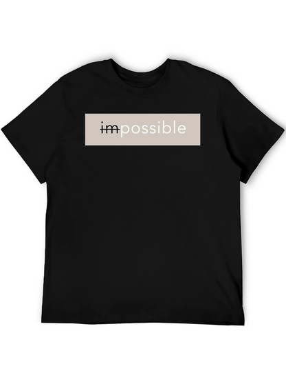 Impossible Black Cotton Graphic Tee