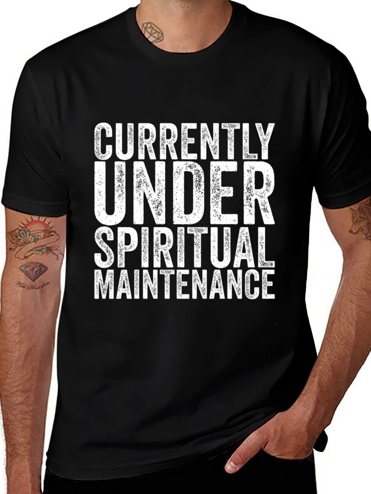 Spiritual Maintenance T-Shirt - Black Cotton Tee