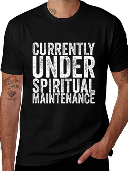 Spiritual Maintenance T-Shirt - Black Cotton Tee