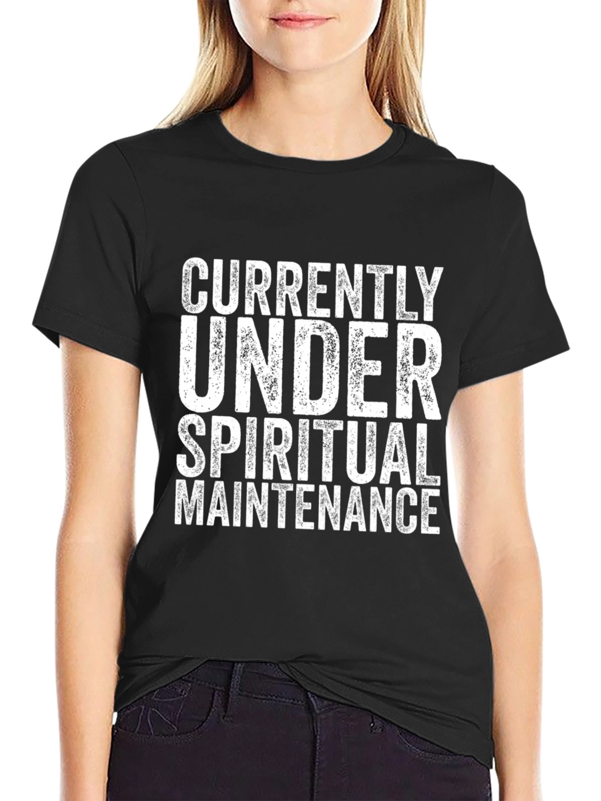 Spiritual Maintenance T-Shirt - Black Cotton Tee