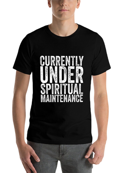 Spiritual Maintenance T-Shirt - Black Cotton Tee