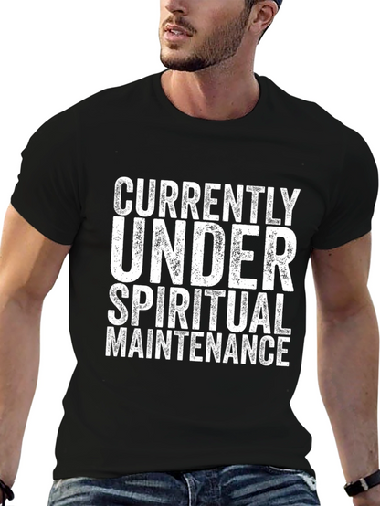 Spiritual Maintenance T-Shirt - Black Cotton Tee